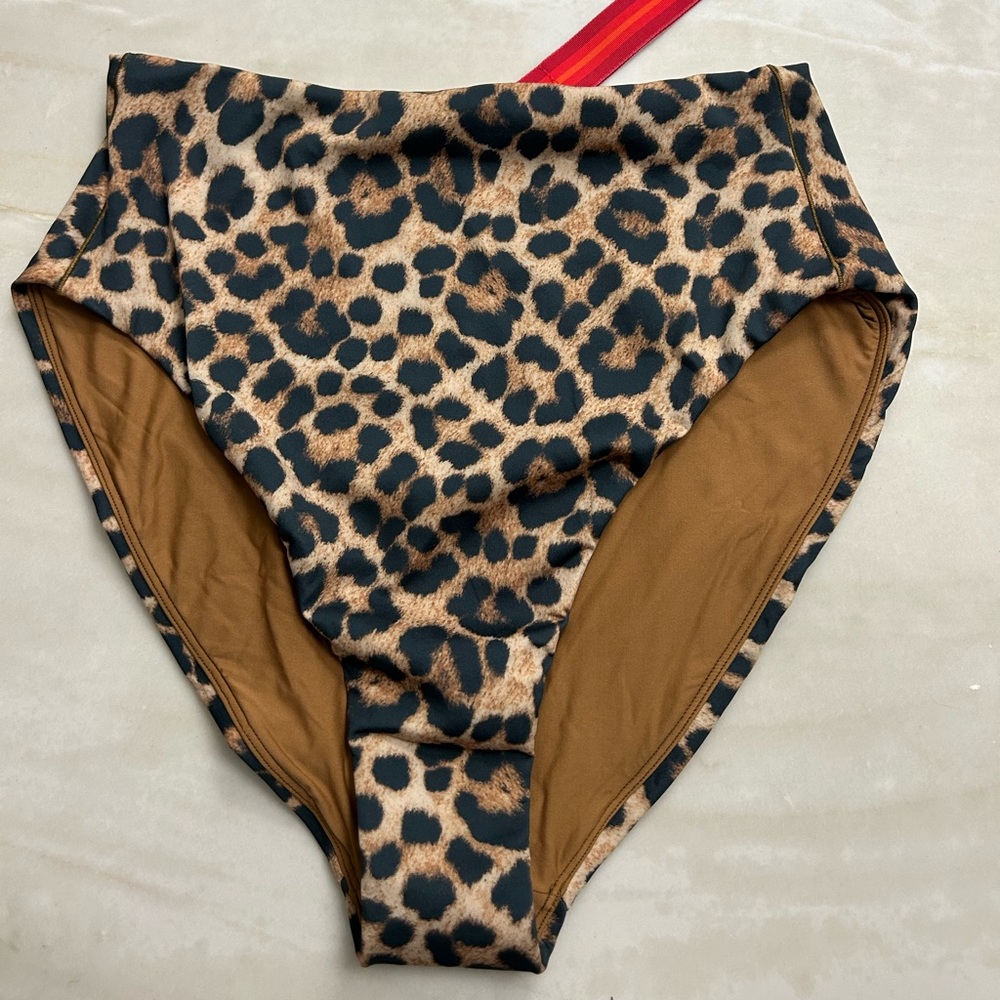 Left On Friday x Loeffler Randall Leopard Print Hi Hi Bottom